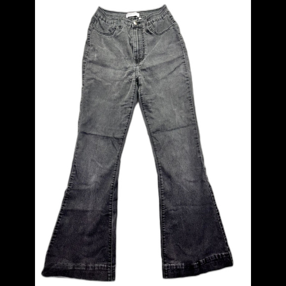 Vibrant MIU Womens Jeans Size 9 Black Denim‎ Bootcut Bell Bottom Vintage - Read - Picture 1 of 15